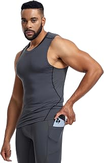 Débardeur de compression athlétique sans manches à séchage rapide pour homme