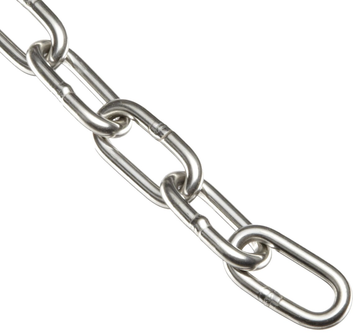 CAMPBELL 0190424 316L Stainless Steel Chain on Reel, Bright, 5/32-Inch Trade, 0.