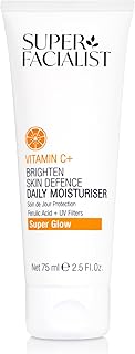 Super Facialist Vitamin C Moisturiser 75ml – Daily Skin Defence Face Cream for Radiance, Hydration & Even Tone, with Hyaluronic Acid, Lightweight Non-Greasy, Vegan, for All Skin Types