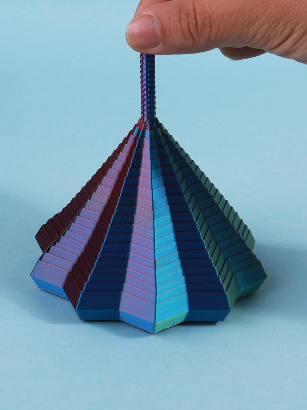 3D Printed Polygonal Carrot Tower Ornament for Home Living Room Bedroom Office D
