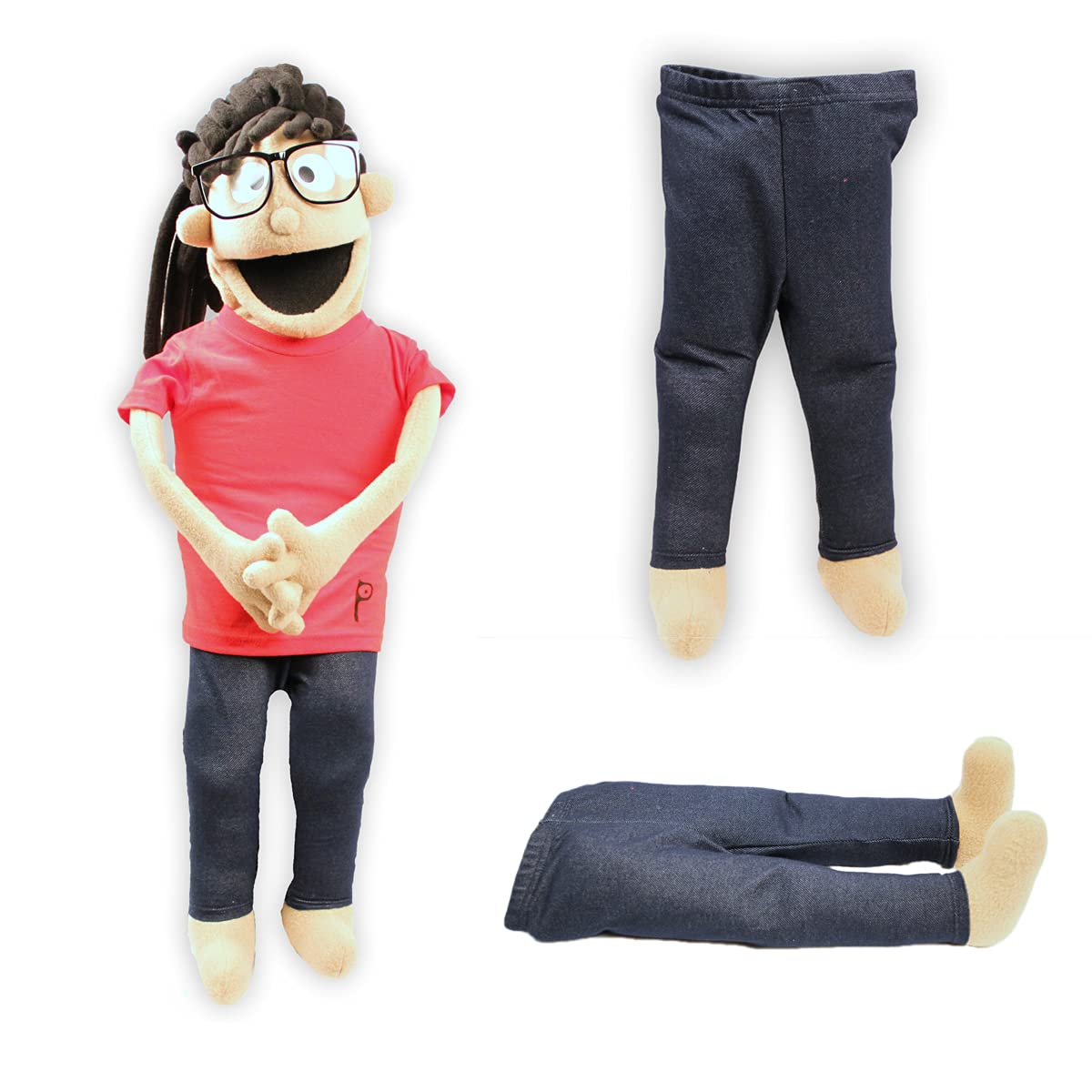 Puppet Legs | ADD ON for Puppedcation™ people puppets (Brown)