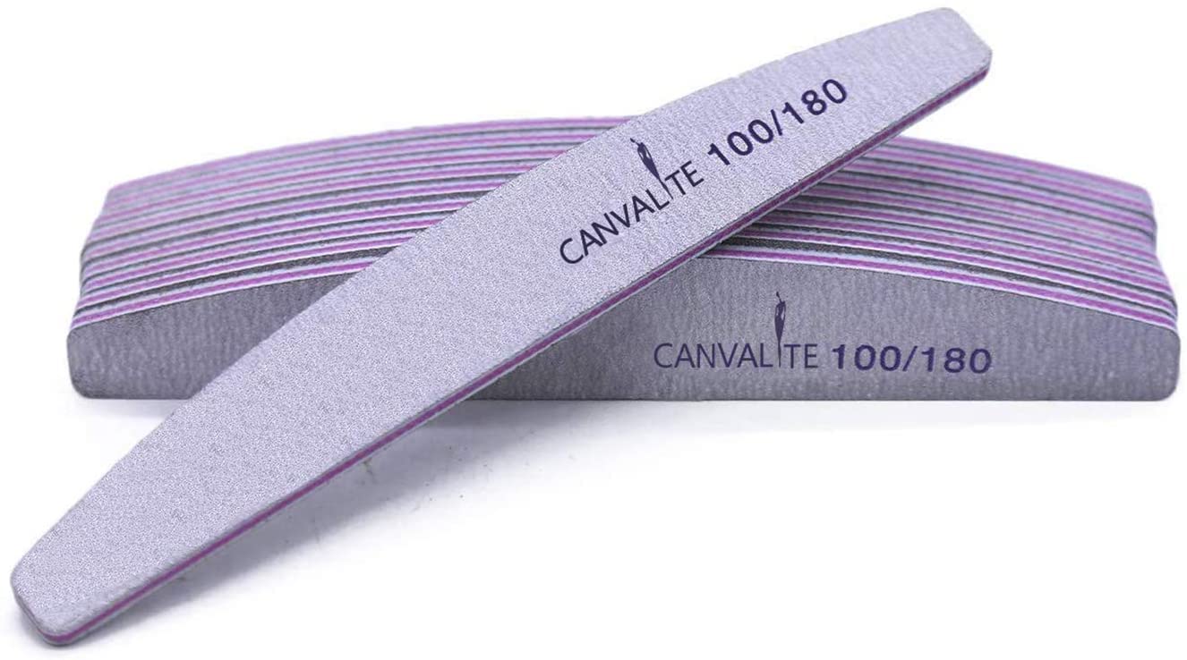 10 PCS Professional Nail Files Double Sided Emery Board(100/180 Grit) Nail Styli