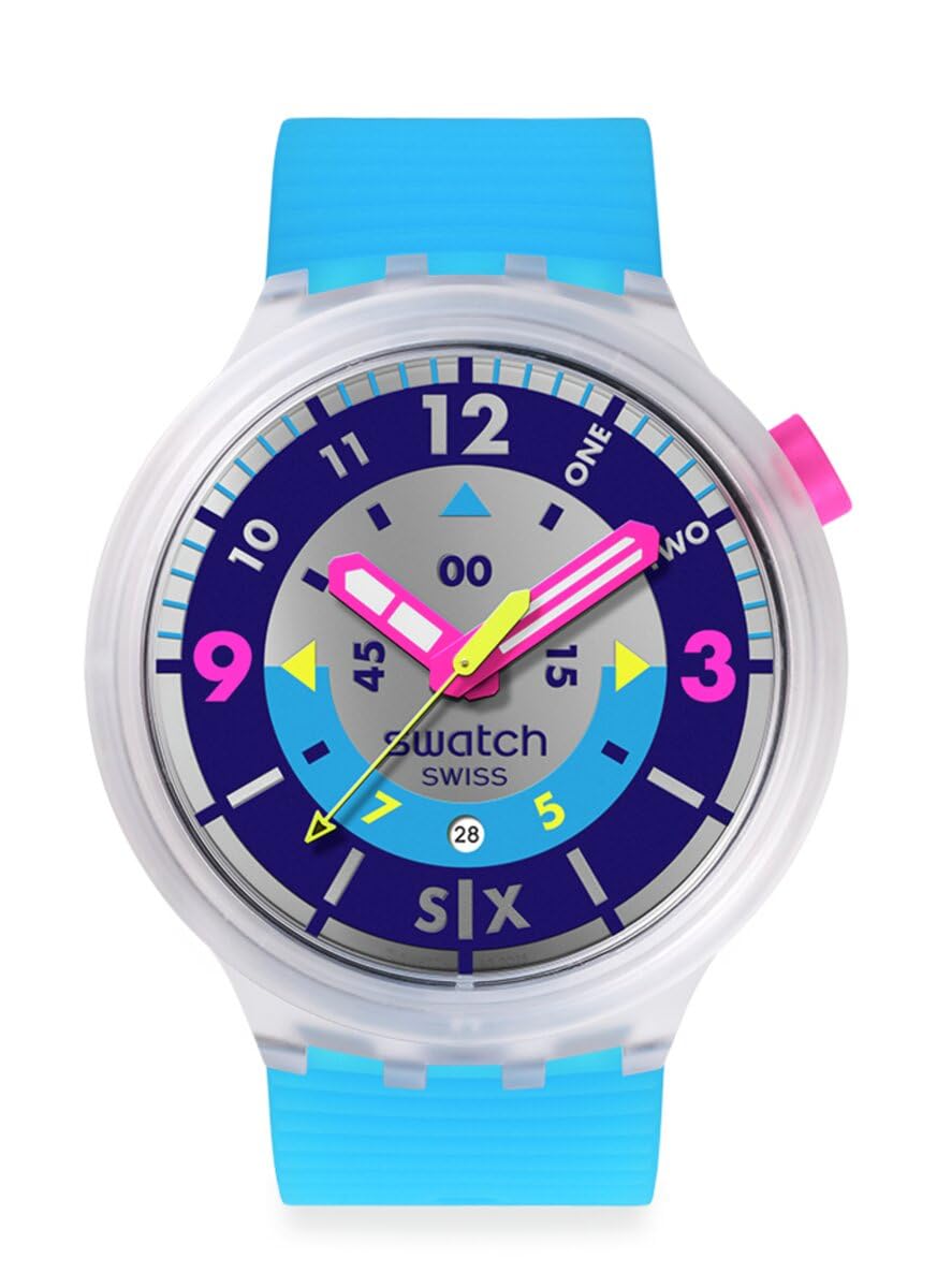 Swatch Unisex Casual Watch Bio-sourced Big Bold Quartz NEON