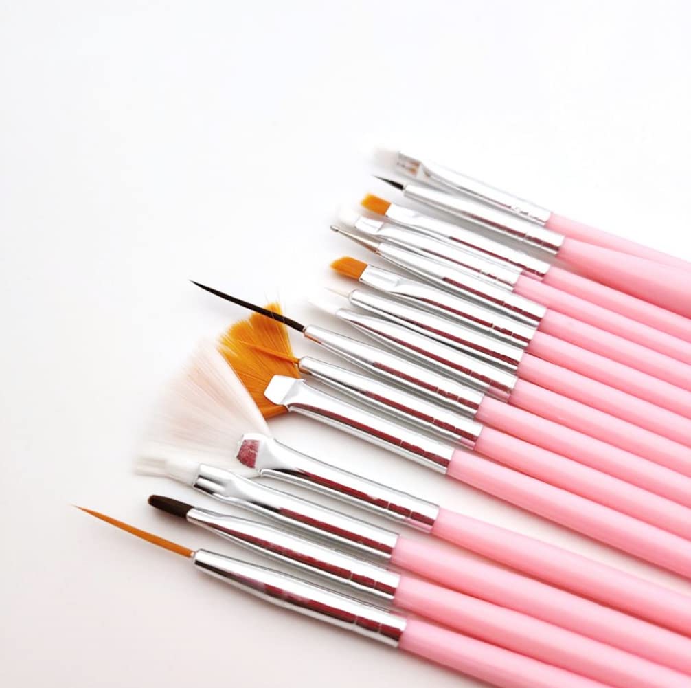 15pcs Nail Art Brushes, Nail Pen Designer - Acrylic Nail Art Gel Painting Brushe