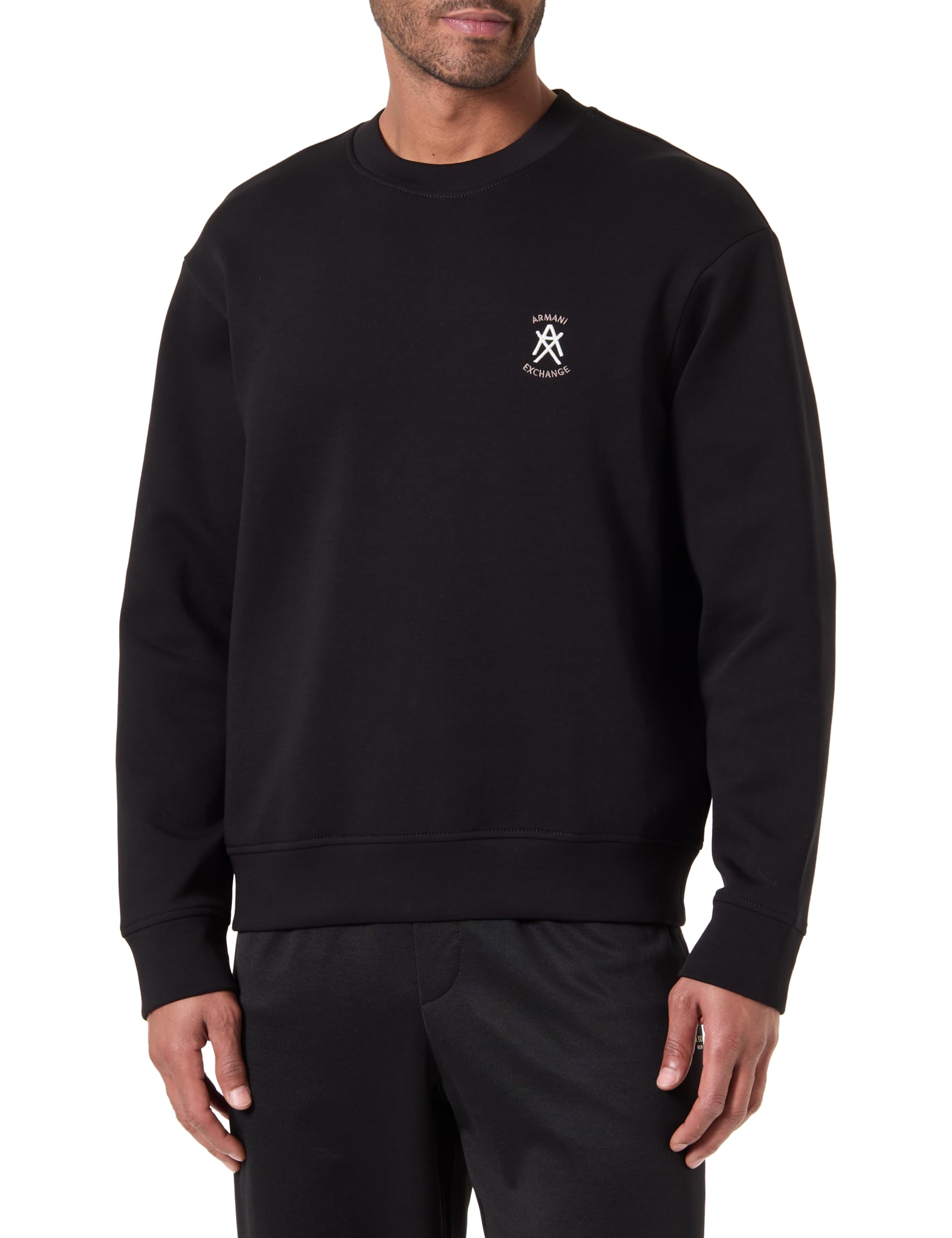 Armani Exchange One Block Up, Color Contrast Embroiderd Logo Men's Tracksuit Top
