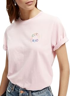 Scotch & Soda Women's Left Chest Artwork T-Shirt