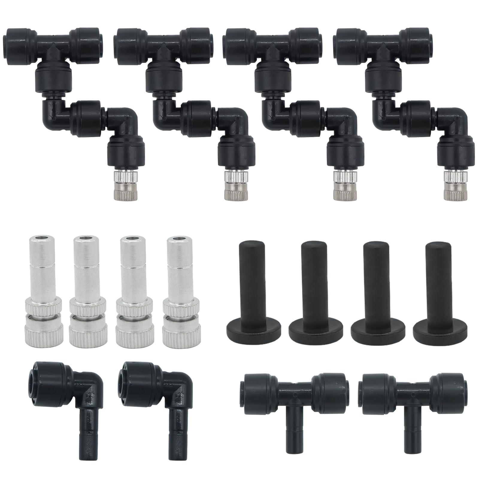 4 Pack Reptile Misting Nozzles Fine Mist Spray Replacement Nozzles 1/4'' | 360° 