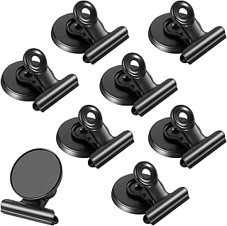 Strong Fridge Magnets, Magnetic Clips, Bulldog Clips, Heavy Duty Magnetic Clips, Perfect for Refrigerator, Whiteboard, Magnets, Photo Displays, Home, School, Heavy Duty Magnetic Clips