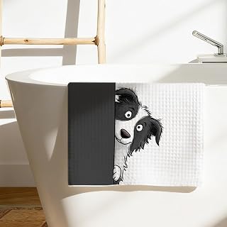 Kitchen Tea Towels Reusable Absorbent Dish Towels for Kitchen Bathroom Home Decor Gifts for Dog Lovers Men