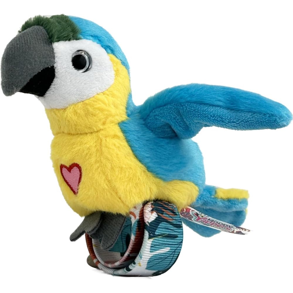 Happy Yappers Interactive Plush Bird Slap Bracelet - Talk Mode, Music & Chirping