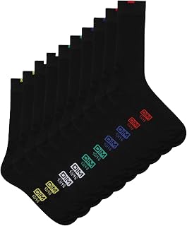 DIM Men's EcoDim Socks x10 | Reinforced Heels & Toes | Soft Fine Knit Cotton | Everyday Comfort