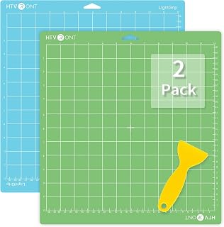 HTVRONT Cutting Mats 12x12, 2 Pcs, Compatible with Cricut Maker/Explore | Standard Light 2 Grip Variety Sticky Mats &amp; Accessories, Compatible with Maker 4/3, Explore 5/4/3, Air 2/One