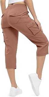TBMPOY Women's Hiking Cargo Trousers Lightweight Breathable Water Resistant Zip Fishing Camping Trousers