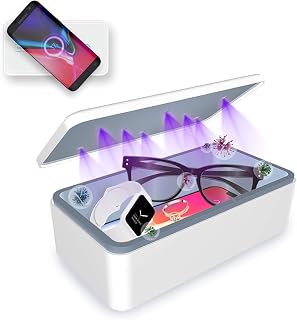 Cahot UV light Sanitizer Box, phone sanitizer with wireless charging, ultra-powerful 8 UV-C Sterilizer machine for Phone Toothbrush Nail Tools Jewelry and more