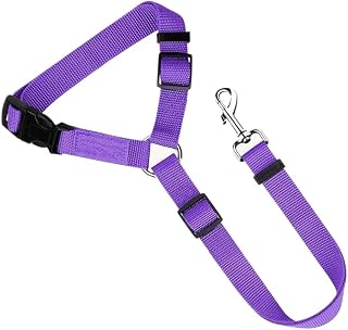 Pet Dog Cat Seat Belt, Car Headrest Restraint Adjustable Safety Leash Vehicle Seat Belt Harness (Pack of 1)