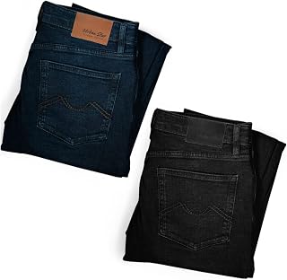 Urban Star Men's Relaxed Fit Jeans - Straight Leg Stretch Jeans for Men - Ultimate Comfort Superflex Pants
