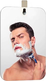 APHUIME Large Fogless Shower Mirror, Anit-Fog Shaving Mirror with Hook | Deluxe Large Anti Fog and Shatterproof Mirror in Bathroom(7.48 in X 11 ​in)