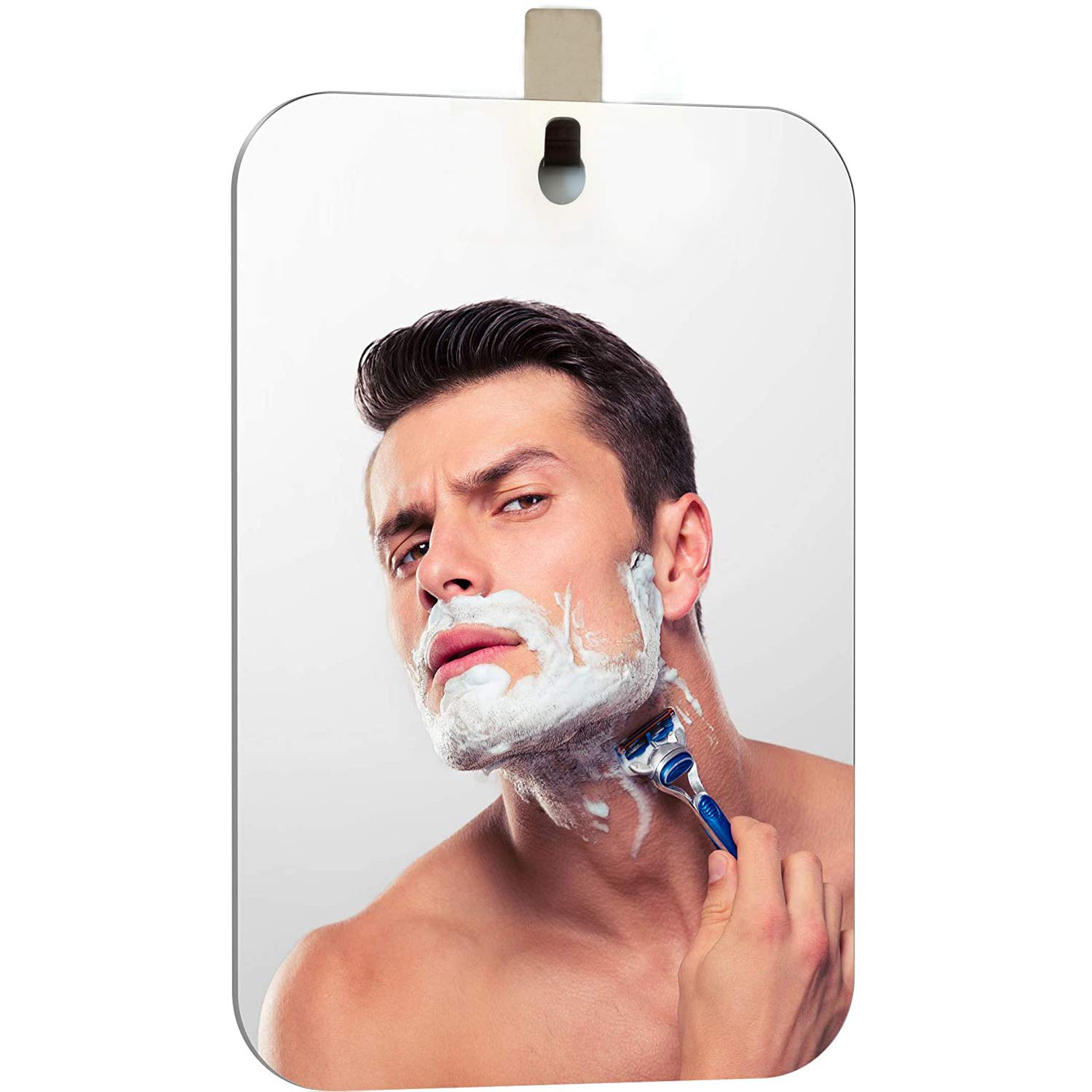APHUIME Large Fogless Shower Mirror, Anit-Fog Shaving Mirror with Hook | Deluxe 