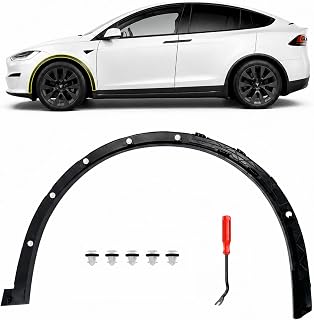 Falnova Front Right Passenger Side Fender Wheel Arch Molding Trim Compatible with Tesla Model X 2016-2021 Replace 103528900L 1034430-00-F 1075668-00-A Fender Molding Trim
