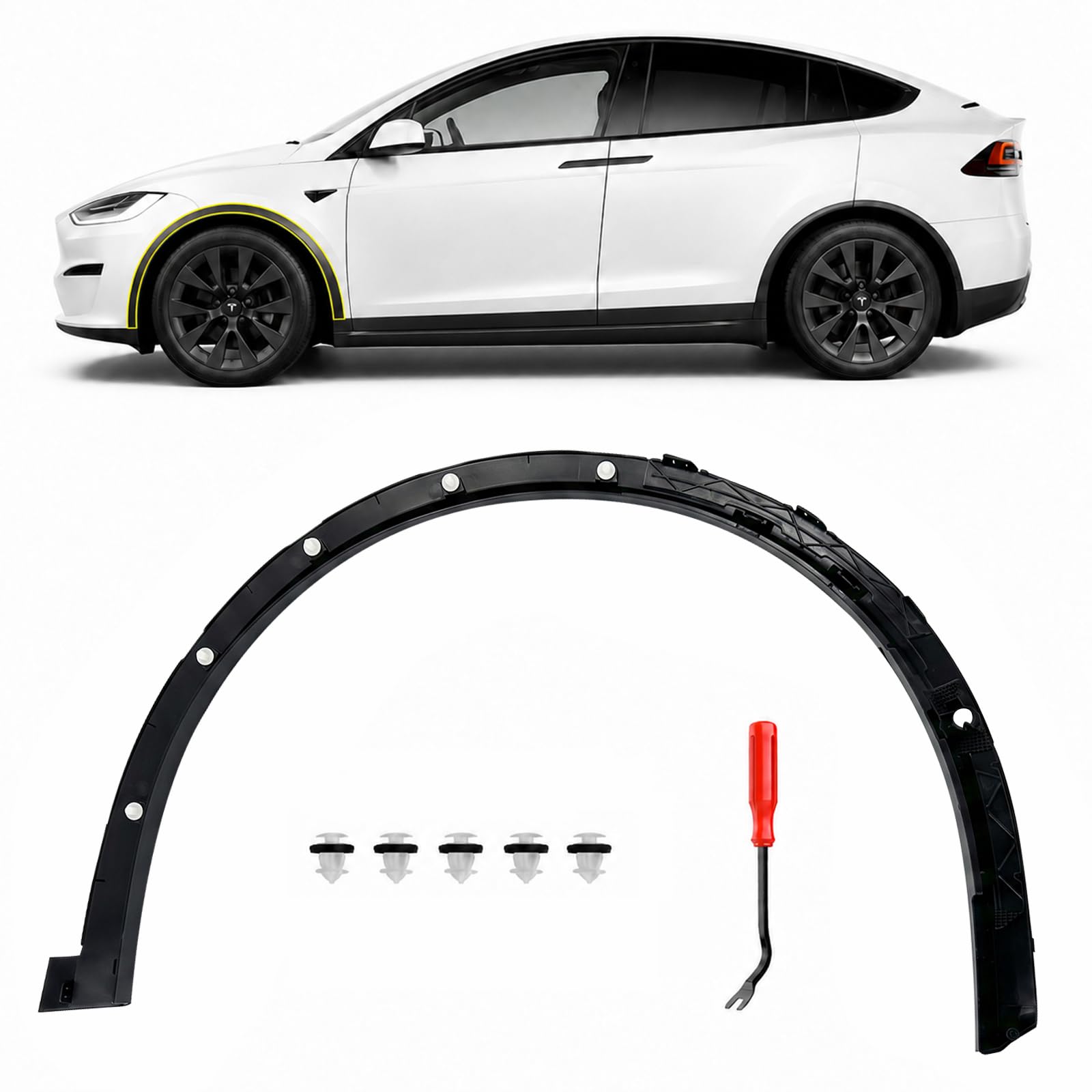 Falnova Front Right Passenger Side Fender Wheel Arch Molding Trim Compatible wit