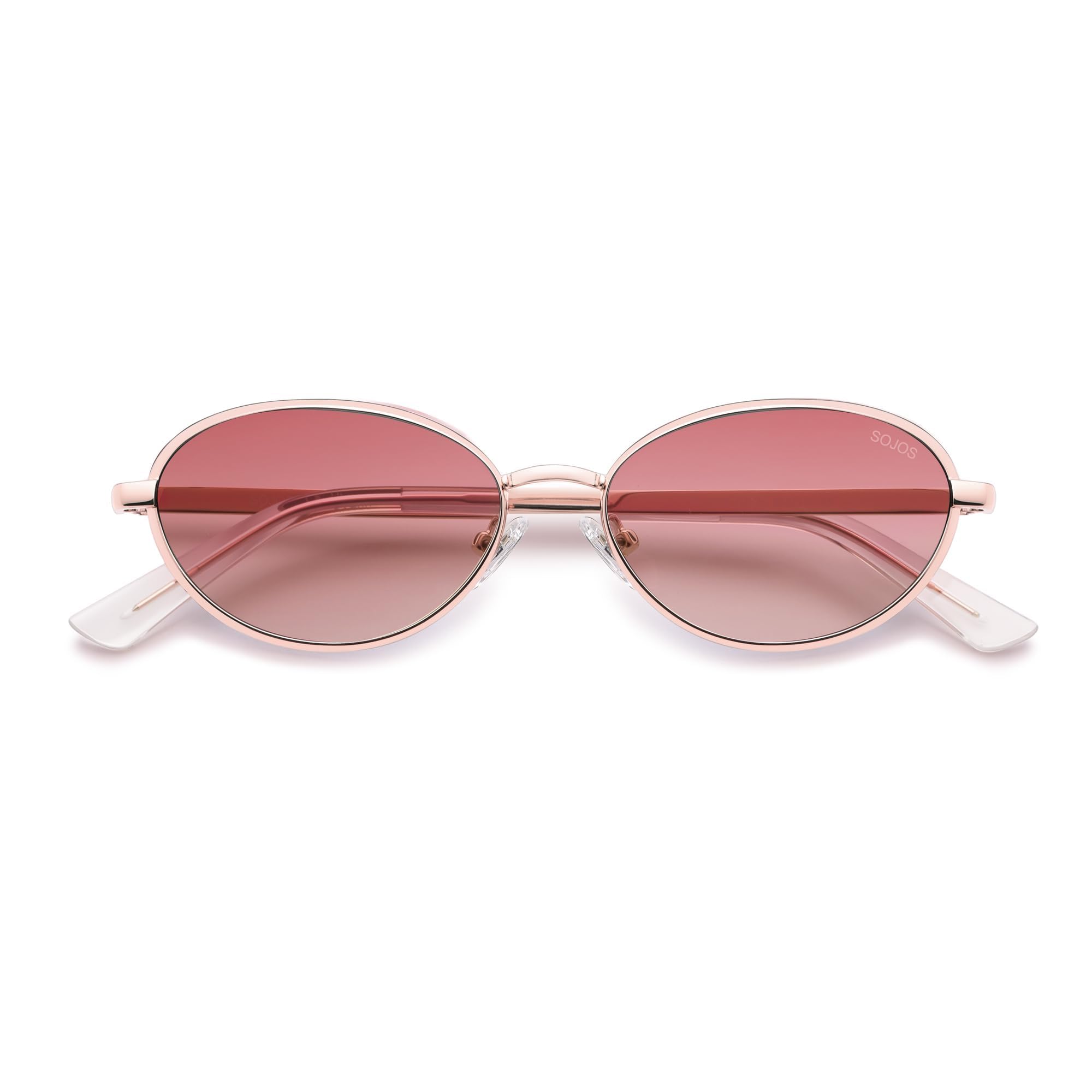 SOJOS Trendy Oval Cat Eye Polarized Sunglasses for Women Men, Chic 80s 90s Retro