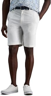 Haggar Men's Cool 18 Straight Fit Flat Front Shorts