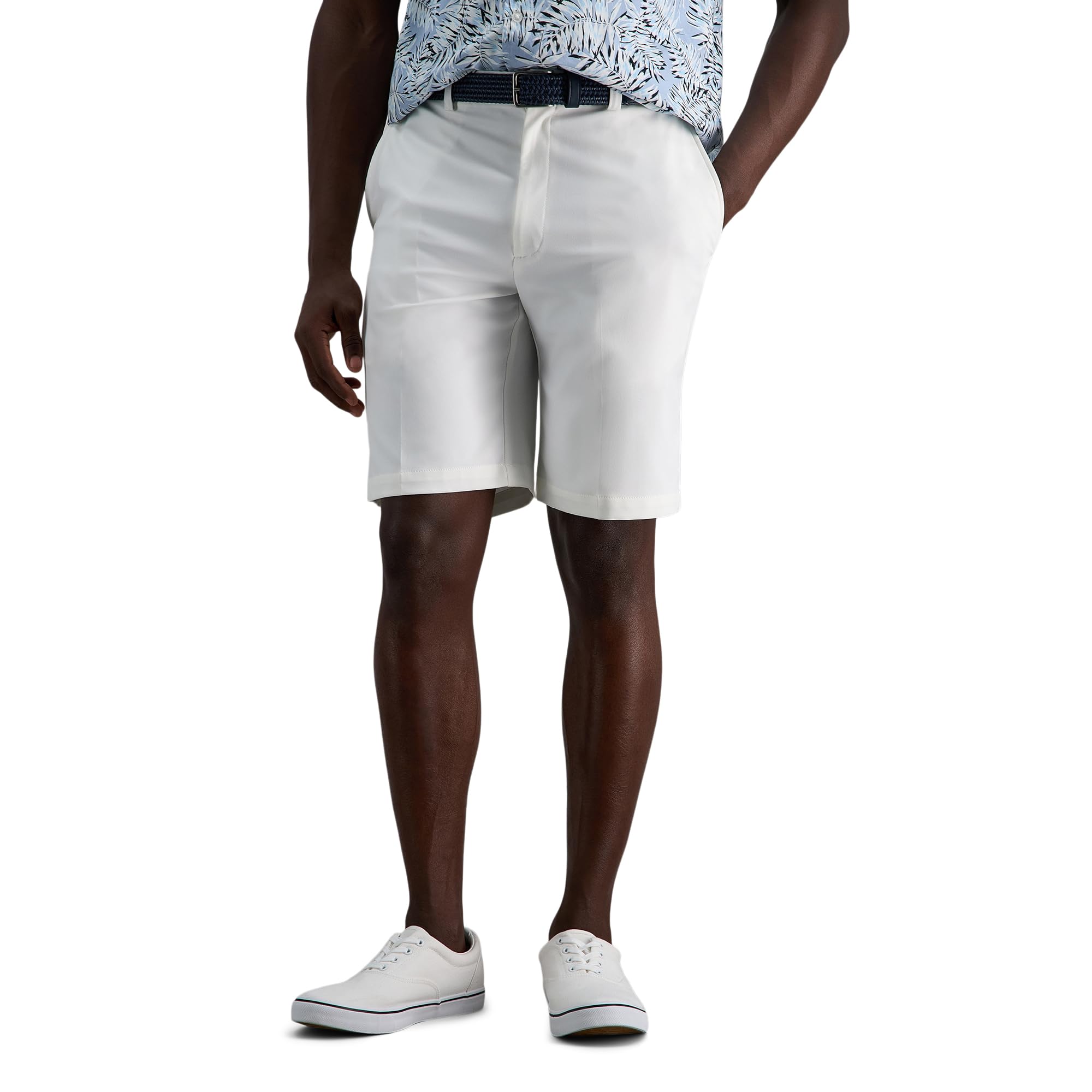 Haggar Men's Cool 18 Straight Fit Flat Front Shorts