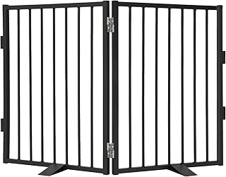 Snagle Paw Freestanding Dog Gate, 40" W x 32" H, 2-Panel, Black