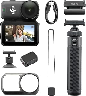 DJI Osmo Nano On-the-Go Combo (128GB), 4K Wearable Camera | Includes Mini Extension Rod | 1/1.3″ Sensor | 4K/60fps & 143° Wide FOV | 200-Min Battery | Magnetic Wearable Design