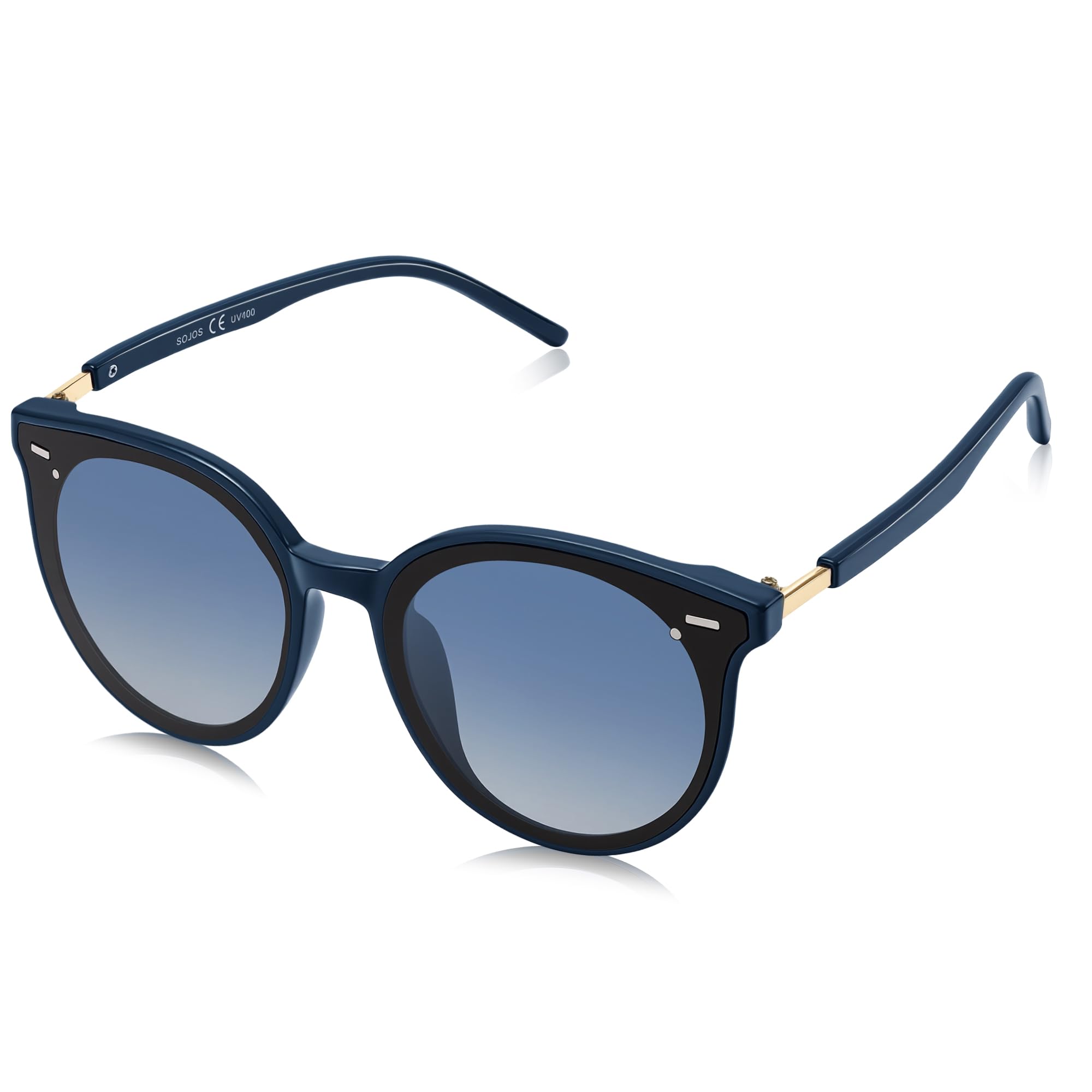 SOJOS Sunglasses Womens Trendy 2026 Retro Vintage Round Shades SJ2067,Large