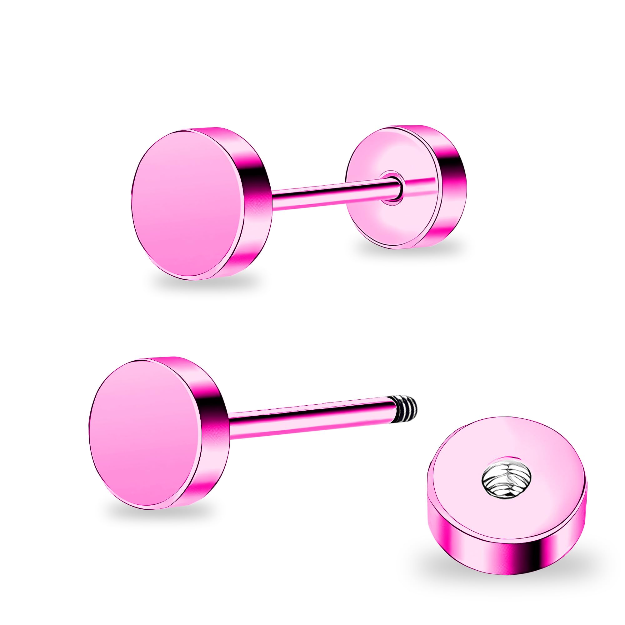 ZDE earrings for women flat back titanium hypoallergenic cartilage earrings nick