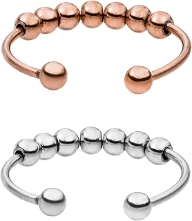 Purelei® Shade Anxiety Ring - Women's Waterproof Durable Stainless Steel Ring - Adjustable Rings Size 50 to 66 - Costume Jewellery for Your Personalized Look