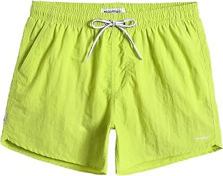 maamgic Men's Swim Trunks 5 Inch Mesh Lining Quick Dry Swim Shorts