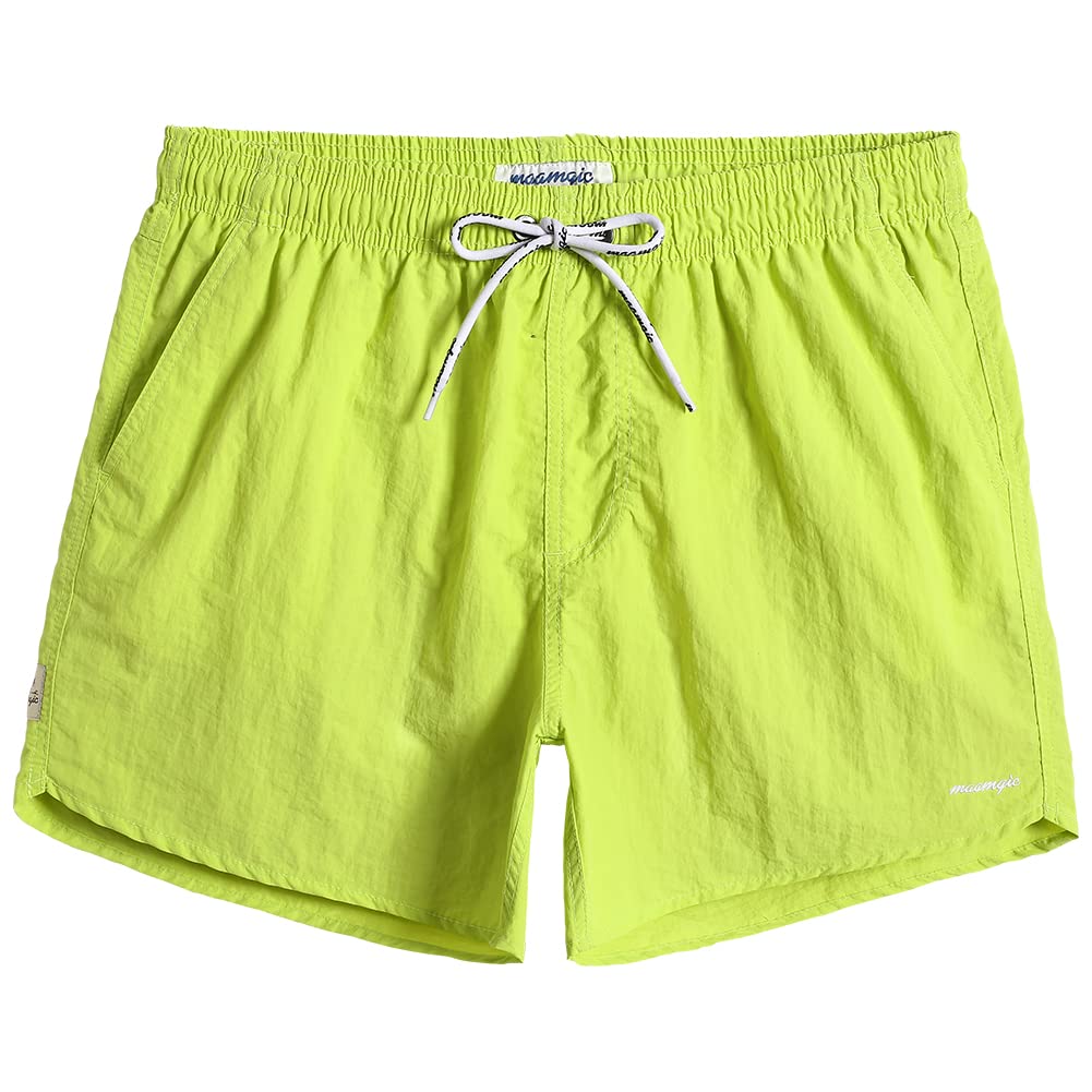 maamgic Men's Swim Trunks 5 Inch Mesh Lining Quick Dry Swim Shorts