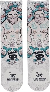 Surf Monkey Sports Socks for Men and Women - Mid High - Sizes 36-40 | 41-46