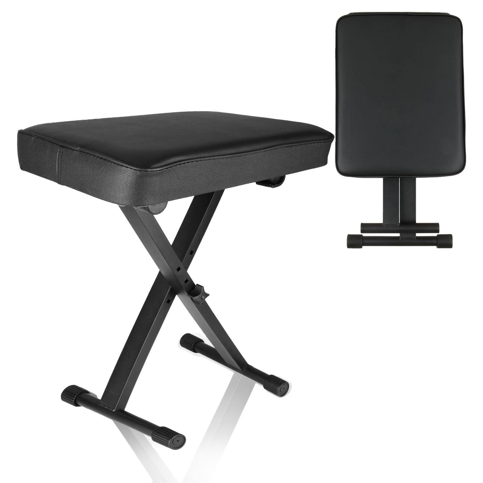 ASelected Keyboard Stool Piano Bench X-Style Padded Folding Piano Bench with Hig