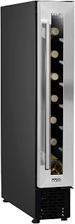 Dellonda Baridi 7 Bottle Extra-Slim Undercounter Wine Fridge with Digital Touch Screen Controls, Stainless Steel - DH77