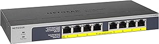 NETGEAR 8-Port PoE Gigabit Ethernet Unmanaged Network Switch (GS108PP) | 8 x PoE+ Ports @ 123W Upgradeable, Desktop, Wall Mount or Rack Mount
