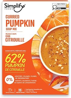 Simplify Foods Freeze-Dried, Instant Soup Mix Curried Pumpkin, Makes Multiple Servings, Ready to Serve, 40g