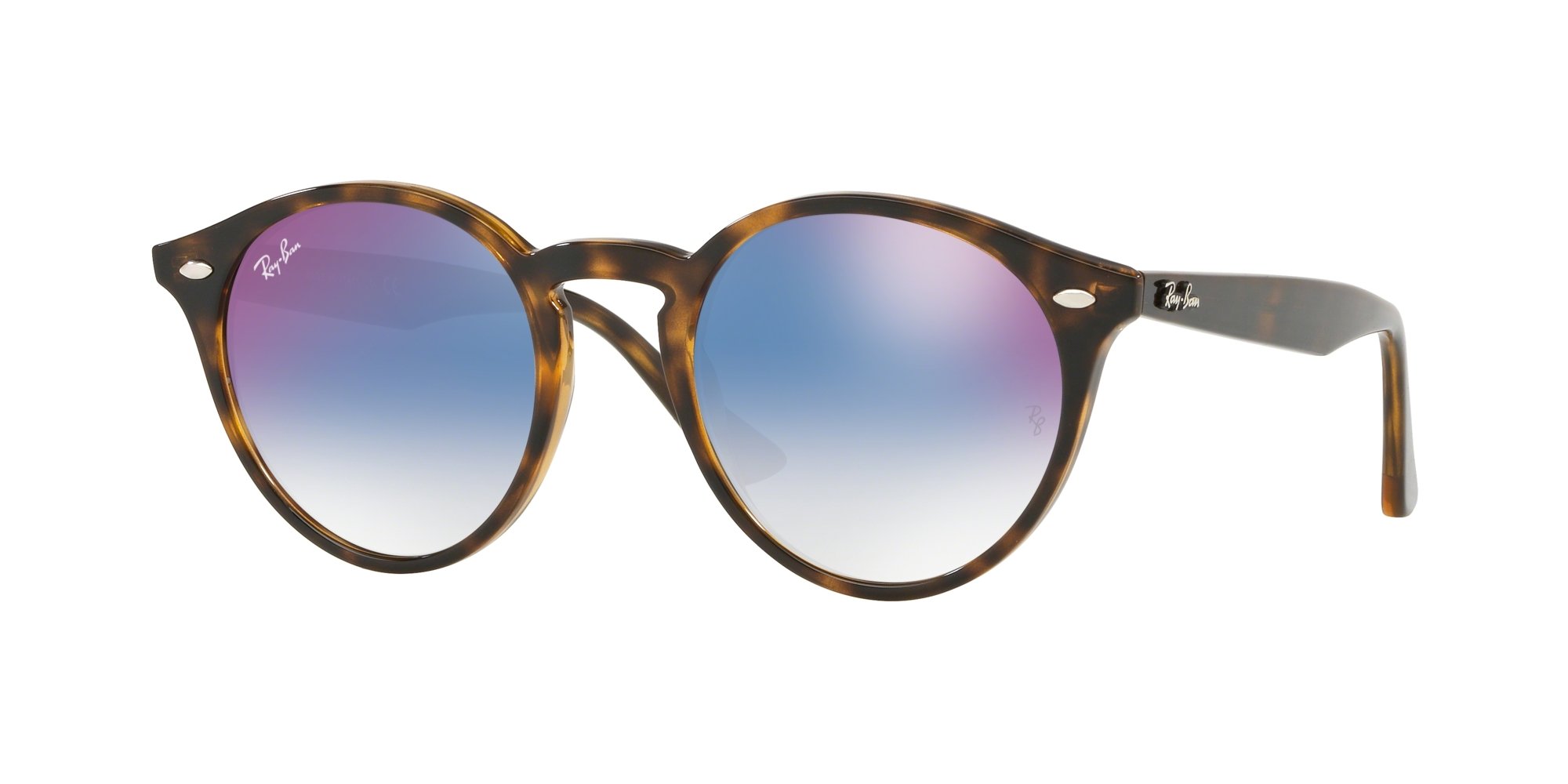 Ray-Ban RAYBAN 0RB2180 710/X0 49 Sunglasses, Havana/Gradient Blue Mirror Red Man