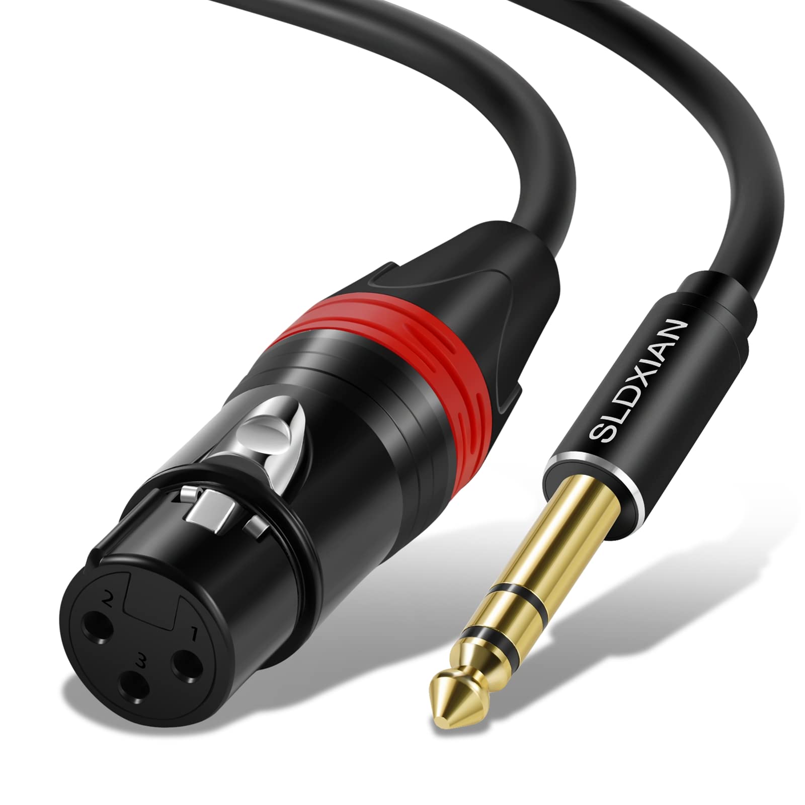 SLDXIAN XLR Female to 1/4 Inch (6.35mm) TRS Cable (1Meter, Female) | Quarter Inc
