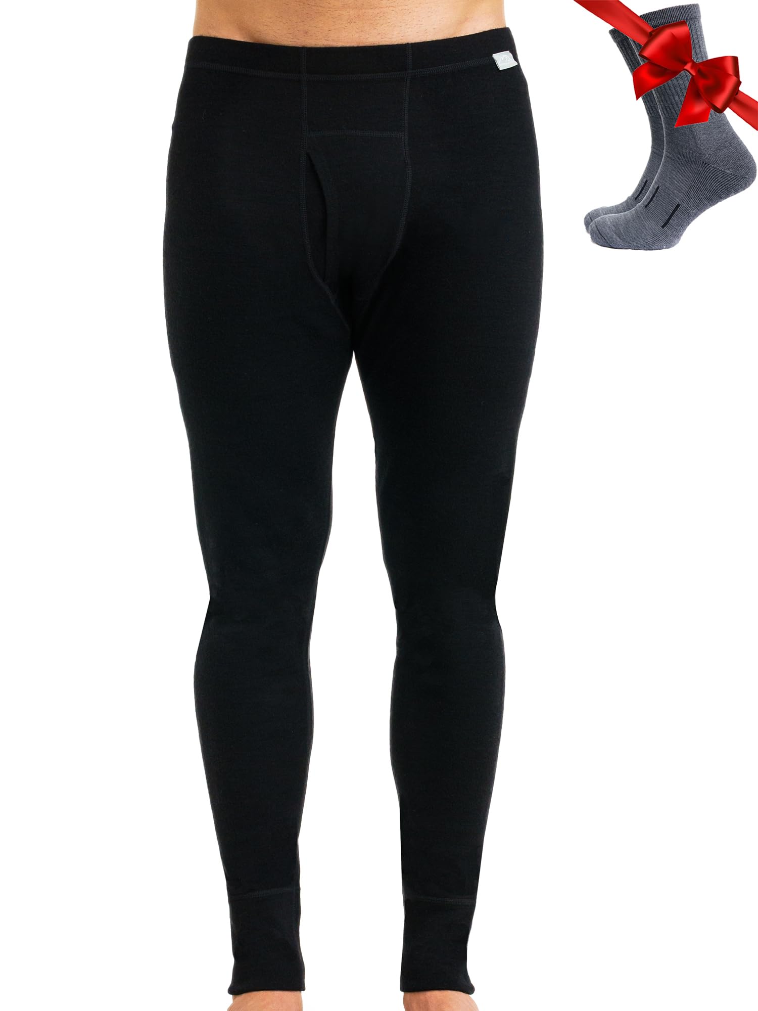 Merino.tech 100% Merino Long Underwear Men's All Year Round + Wool Socks