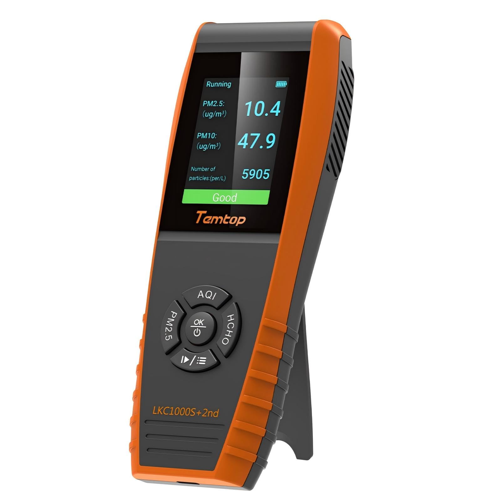 Temtop Air Quality Monitor PM2.5 PM10 Particle Counter, Formaldehyde, Temperatur