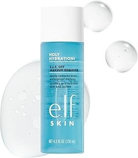 el.f. SKIN Holy Hydration! e.l.f. Off Makeup Remover | Liquid Makeup Remover For Eye, Lip & Face Makeup, Gentle Formula, Vegan & Cruelty-free