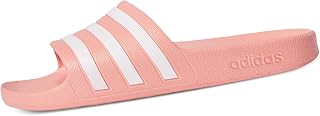 adidas Adilette Aqua Women's Flip Flops, Dust Pink Cloud White, 44.5 EU