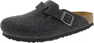 Birkenstock Boston Wool, Unisex Adult Clogs, Grey Anthrazite Wool, 41 EU Narrow