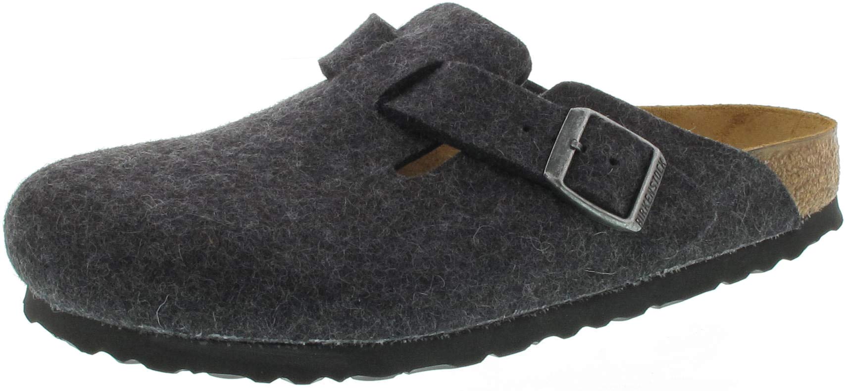 Birkenstock Boston Wool, Unisex Adult Clogs, Grey Anthrazite Wool, 41 EU Narrow