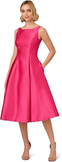 Adrianna Papell Women's Sleeveless Mid-Length Party Dress V Back
