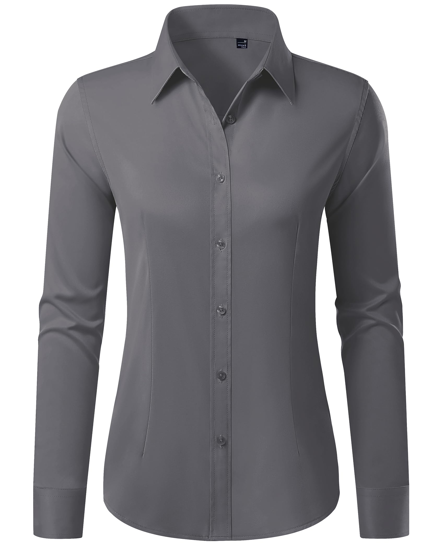 Button Down Shirts for Women Wrinkle Free Dress Shirt Classic Fit Long Sleeve Ca