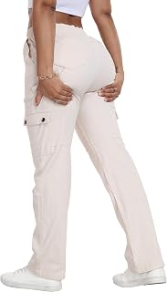 Womens Pants Casual Straight Leg Cargo Pants High Waisted Jeans for Women